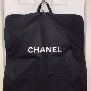Chanel canvas dress bag w/hanger & camillia flower